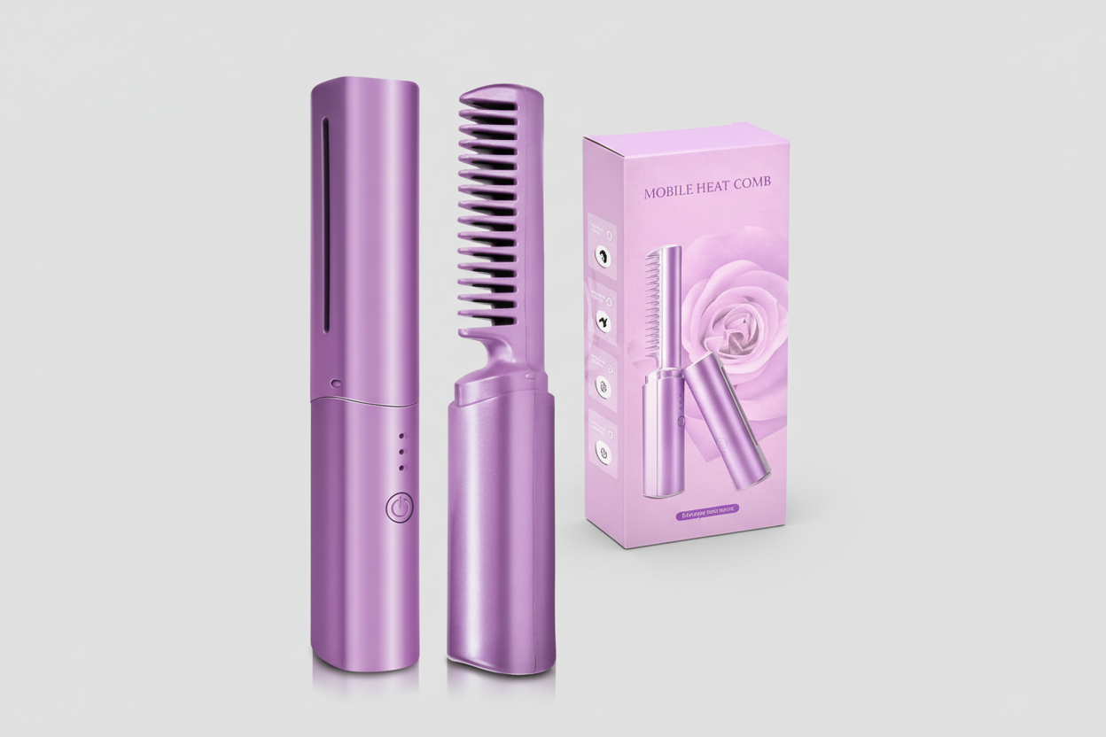 110-220V 2000mAh Batteria Piastra Spazzola Piastra Per Capelli Spazzola 3 Livelli Anti-Scottatura Calore Up Cordless Ricaricabile Pettine Caldo