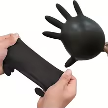 100/50/20PCS Guanti in nitrile nero Guanti monouso addensati per la pulizia della parrucchiere Guanto per tatuaggi impermeabile per piatti