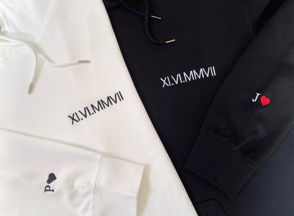 Felpa/T-shirt - Personalizzata con Data e iniziale